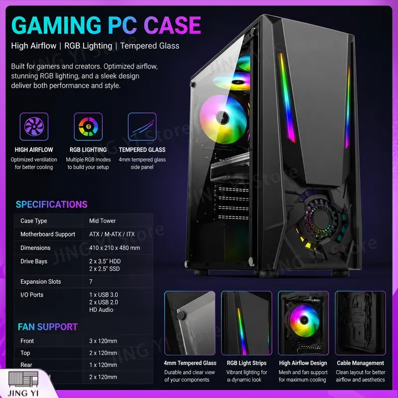 Gaming Hardware And Accessories - Case ATX per PC Gaming con