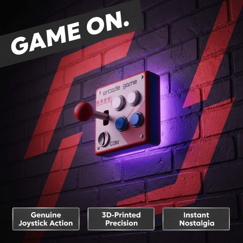 Vintage Gaming Accessories - Pulsantiera per Giochi Arcade Retrò, Decorazione