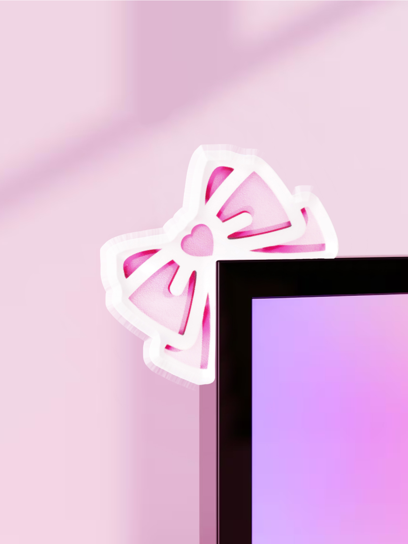 Gaming Home Accessories - Decorazione per monitor con fiocco Kawaii