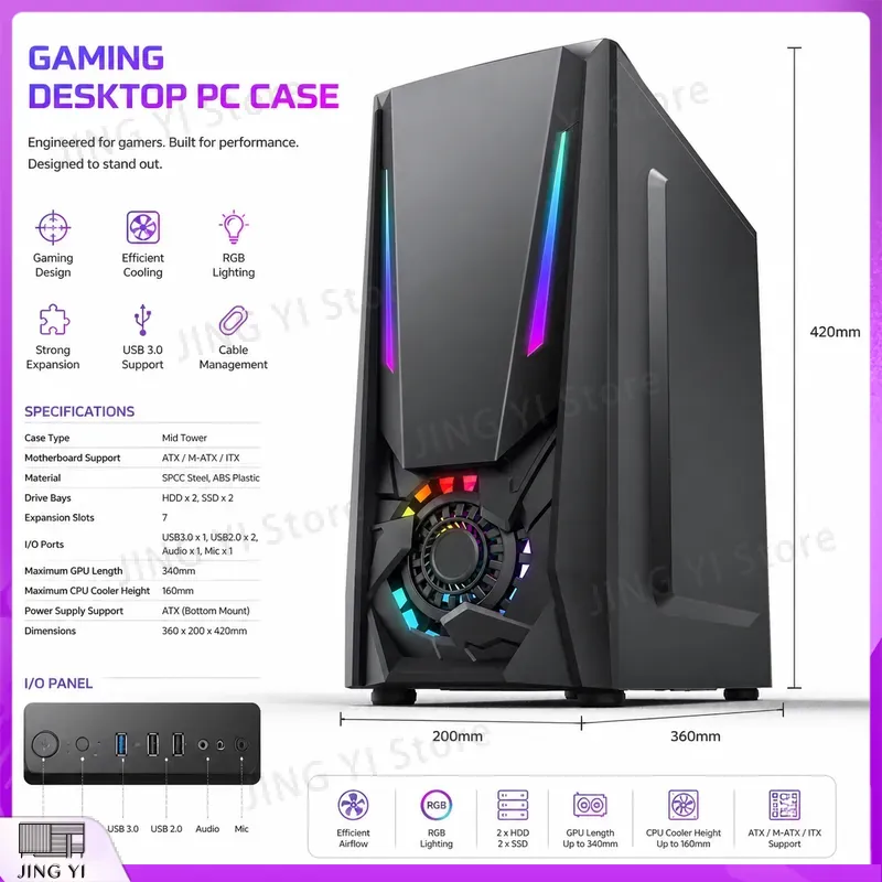 Case ATX per PC Gaming con Vet - Gaming Hardware And Accessories recensione e prezzo